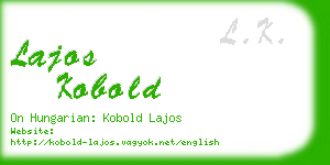 lajos kobold business card